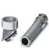 Phoenix Contact HC-B-GB-M40-ER-AL M40 Cable Gland With Locknut, Nickel Plated Brass, 16mm, IP66, IP67, Silver