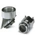 Phoenix Contact  HC-B-GTRS Series Silver Nickel Plated Brass Cable Gland, M32 Thread, 13mm Min, 21mm Max, IP66, IP67