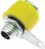 RS PRO Yellow Female Banana Socket, 4 mm Connector, Solder Termination, 19A, 30V, Nickel Plating