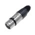RS PRO Cable Mount XLR Connector, Female, 75 V, 6 Way, Nickel Plating