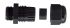 RS PRO Black Nylon Cable Gland, M12 Thread, 3mm Min, 6.5mm Max, IP68