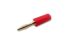 RS PRO Red Male Banana Connectors, Solder Termination, 8A, 50V, Nickel Plating
