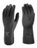 Skytec SKYTEC Nero Black Chemical Resistant Cotton Gloves, Size 8, Medium, Latex Coated