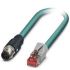 Phoenix Contact Cat5 Straight Male M12 to Straight Male RJ45 Ethernet Cable, Blue PUR Sheath, 5m, Halogen Free