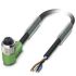 Phoenix Contact Right Angle Female 4 way M12 to Sensor Actuator Cable, 20m