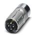 Phoenix Contact Circular Connector, 4 Contacts, Free Hanging, M17 Connector, Plug, Male, IP67, ST Series