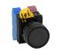 Idec YW1B Series Black Maintained Push Button Head, 22mm Cutout, IP67, IP69K