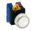 Idec White Push Button Head - Momentary, YW4B Series, 22mm Cutout, Round