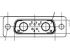 FCT from Molex D-sub csatlakozó 172704 sorozat 2.84mm távolság, Derékszögű, Panelre szerelhető, Férfi