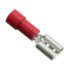 Molex 19017 Red Insulated Female Spade Connector, Receptacle, 4.75 x 0.81mm Tab Size