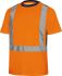 Delta Plus Warnschutz T-Shirt Kurz Orange fluoreszierend Unisex Größe M