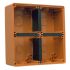 Clipsal Electrical 56 Series Orange PVC Back Box, IP66, 4 Gangs, 198 x 198 x 63mm
