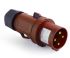 RS PRO IP44 Red Cable Mount 3P + E Industrial Power Plug, Rated At 16A, 380 → 415 V