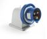RS PRO IP67 Blue Wall Mount 2P + E Industrial Power Plug, Rated At 16A, 200 → 250 V