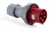 RS PRO IP67 Red Cable Mount 3P + N + E Industrial Power Plug, Rated At 125A, 380 → 415 V