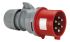 RS PRO IP54 Red Cable Mount 7P Industrial Power Plug, Rated At 32A, 400 V
