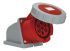 RS PRO IP67 Red Wall Mount 7P Industrial Power Socket, Rated At 16A, 400 V