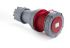 RS PRO IP67 Red Cable Mount 3P + E Industrial Power Socket, Rated At 125A, 380 → 415 V