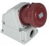 RS PRO IP67 Red Wall Mount 3P + N + E Industrial Power Socket, Rated At 63A, 380 → 415 V