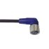 Omron XS2F/XS3F/XS5F/W/C, XW3D, Y92E Right Angle Female M12 to Free End Sensor Actuator Cable, 3 Core, 5m