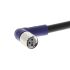 Omron Right Angle Female M8 to Free End Sensor Actuator Cable, 3 Core, 2m