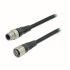 Omron XS5W Straight Female M12 to Straight Male M12 Sensor Actuator Cable, 4 Core, 1m