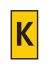 HellermannTyton WIC Snap On Clip On Cable Marker, Yellow, Pre-printed "K", 2.8 → 3.8mm Cable