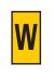 HellermannTyton WIC Snap On Clip On Cable Marker, Yellow, Pre-printed "W", 2.8 → 3.8mm Cable, for Cables and