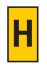 HellermannTyton WIC Snap On Clip On Cable Marker, Yellow, Pre-printed "H", 4.3 → 5.3mm Cable