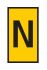 HellermannTyton WIC Snap On Clip On Cable Marker, Yellow, Pre-printed "N", 4.3 → 5.3mm Cable