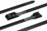 HellermannTyton Cable Ties, Releasable, 180mm x 9 mm, Black Polyamide 6.6 (PA66)