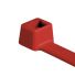 HellermannTyton Cable Tie, Inside Serrated, 365mm x 7.6 mm, Red Polyamide 6.6 (PA66), Pk-100pack