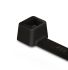HellermannTyton Cable Tie, Inside Serrated, 305mm x 4.7 mm, Black Polyamide 6.6 (PA66), Pk-100pack
