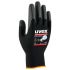 Uvex Black Elastane, Polyamide ESD Safety Anti-Static Gloves, Size 6, Small, Aqua Polymer Coating