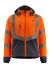 Mascot Workwear BLACKPOOL Orange/Navy Unisex Hi Vis Softshell Jacket, XXL