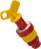ABUS 1 Lock 6.5mm Shackle ABS Fuse Lockout, 75mm Attachment Point- Red, Yellow