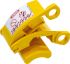 ABUS 1 Lock 7mm Shackle Polycarbonate Industrial Plug Lock Out, 27mm Attachment Point- Yellow