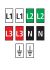 HellermannTyton WIC Snap On Clip On Cable Marker, assorted colours, Pre-printed "Earth Symbol, L1, L2, L3, N", 2.8