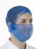 Hairtite Blue Disposable Beard Mask for Food Industry Use, X Large, Beard Mask Type, Non-Metal Detectable, 25 per