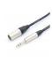 Van Damme 6.35mm Stereo Jack to Male 3 Pin XLR  Cable, Black, 5m