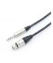 Van Damme 6.35mm Stereo Jack to Female 3 Pin XLR  Cable, Black, 5m