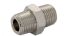 Norgren 15 Series Straight Threaded Adaptor, R 3/8 Male to R 1/8 Male, Threaded Connection Style, 15020