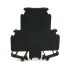 Borne para carril DIN, Negro