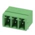 Phoenix Contact, 3.81mm Pitch, MC 1.5/ 3-G-3.81, 3 Way, Right Angle, Pluggable Terminal Block, Header, Through Hole,