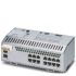 DIN Rail Mount Ethernet Switch, 14 RJ45 Ports, 1000Mbit/s Transmission, 24V dc