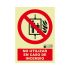 Señal de protección contra incendios, , texto en Español : No Utilizar En Caso De Incendio, 210mm x 297 mm