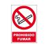 Señal de prohibición con pictograma: Prohibido Fumar, texto en Español "Prohibido Fumar" , 230mm x 340 mm