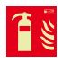 Señal de protección contra incendios autoadhesiva con pictograma: Extintor contra Incendios, texto en Español, 210mm x
