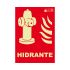 Señal de protección contra incendios, , texto en Español : Hidrante, 210mm x 297 mm