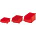 SAM Plastic Storage Bin, 100mm, Red